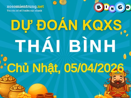 Soi cầu KQXS Thái Bình 05/04/2026 (CN), Dự đoán xổ số Thái Bình 05-04-2026