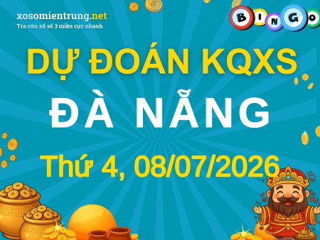 Soi cầu KQXS Đà Nẵng 08/07/2026 (Thứ 4), Dự đoán xổ số Đà Nẵng 08-07-2026